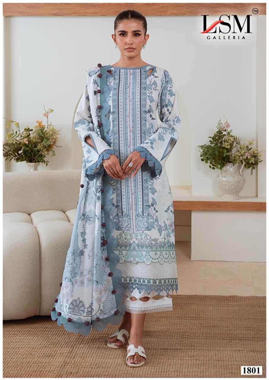 LSM Galleria Parian Dream Vol-18 Lawn Cotton Dress Material (6 pcs Catalogue)