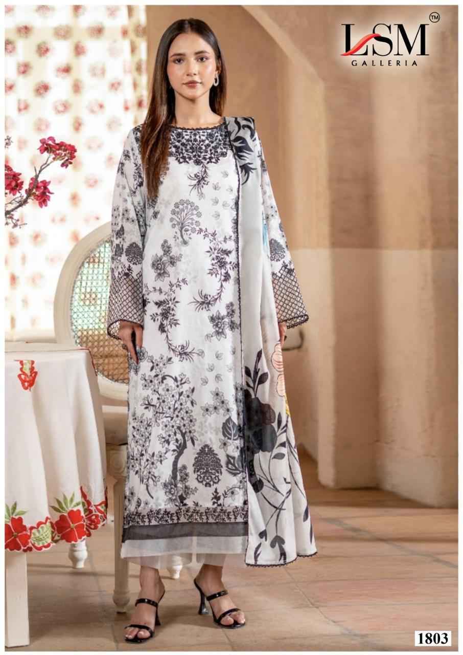 LSM Galleria Parian Dream Vol-18 Lawn Cotton Dress Material (6 pcs Catalogue)