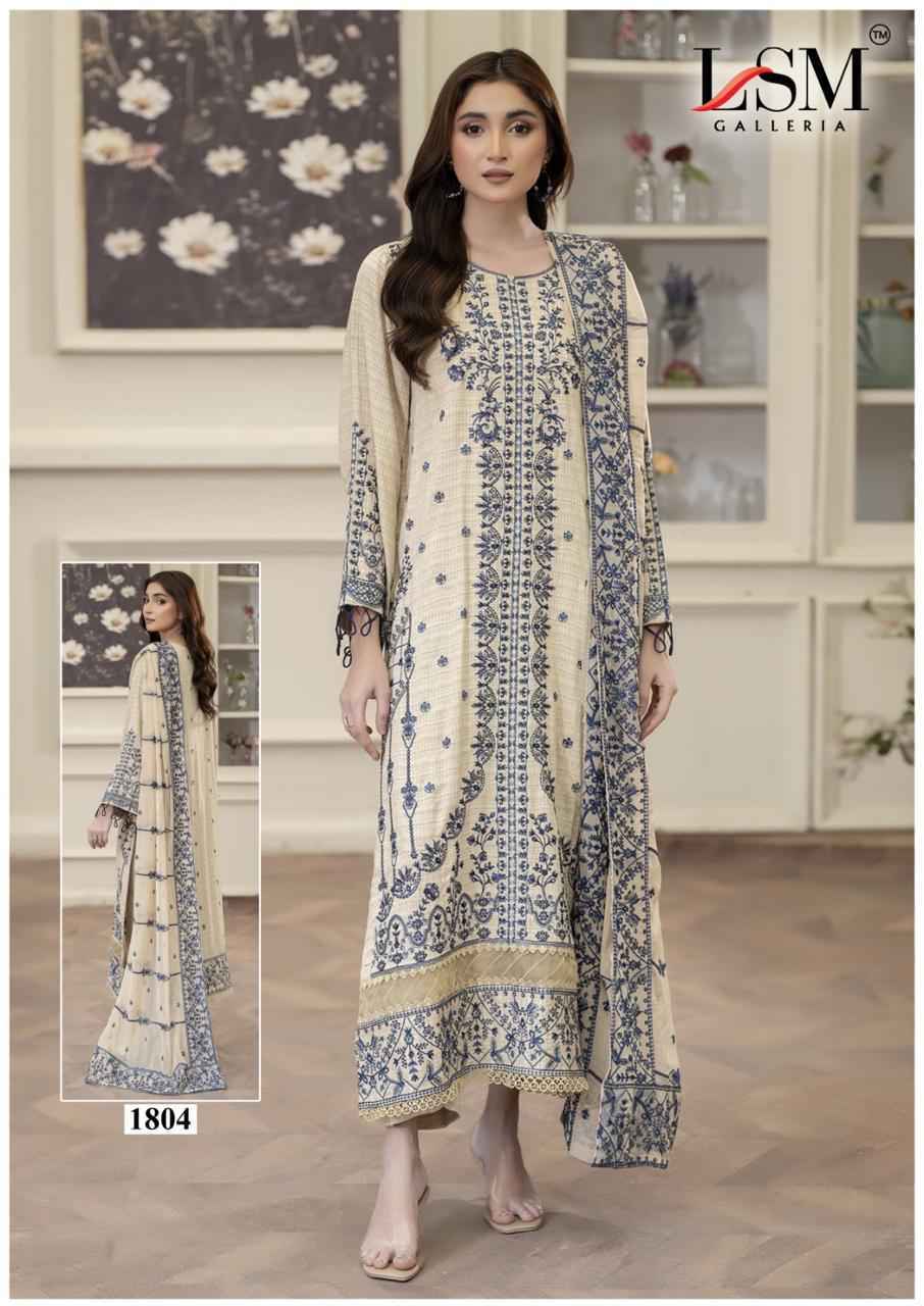 LSM Galleria Parian Dream Vol-18 Lawn Cotton Dress Material (6 pcs Catalogue)