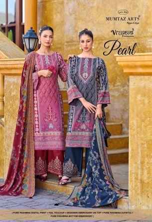 Mumtaz Arts Pearl Viscose Pashmina Dress Material (4 pcs Catalogue)