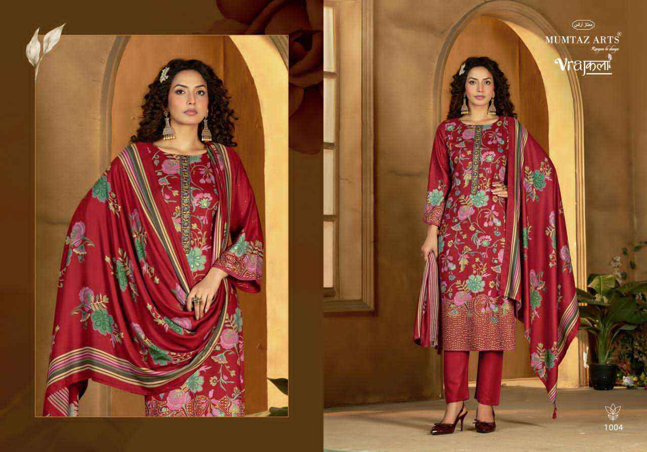 Mumtaz Arts Vaari Viscose Pashmina Dress Material (4 pcs Catalogue)