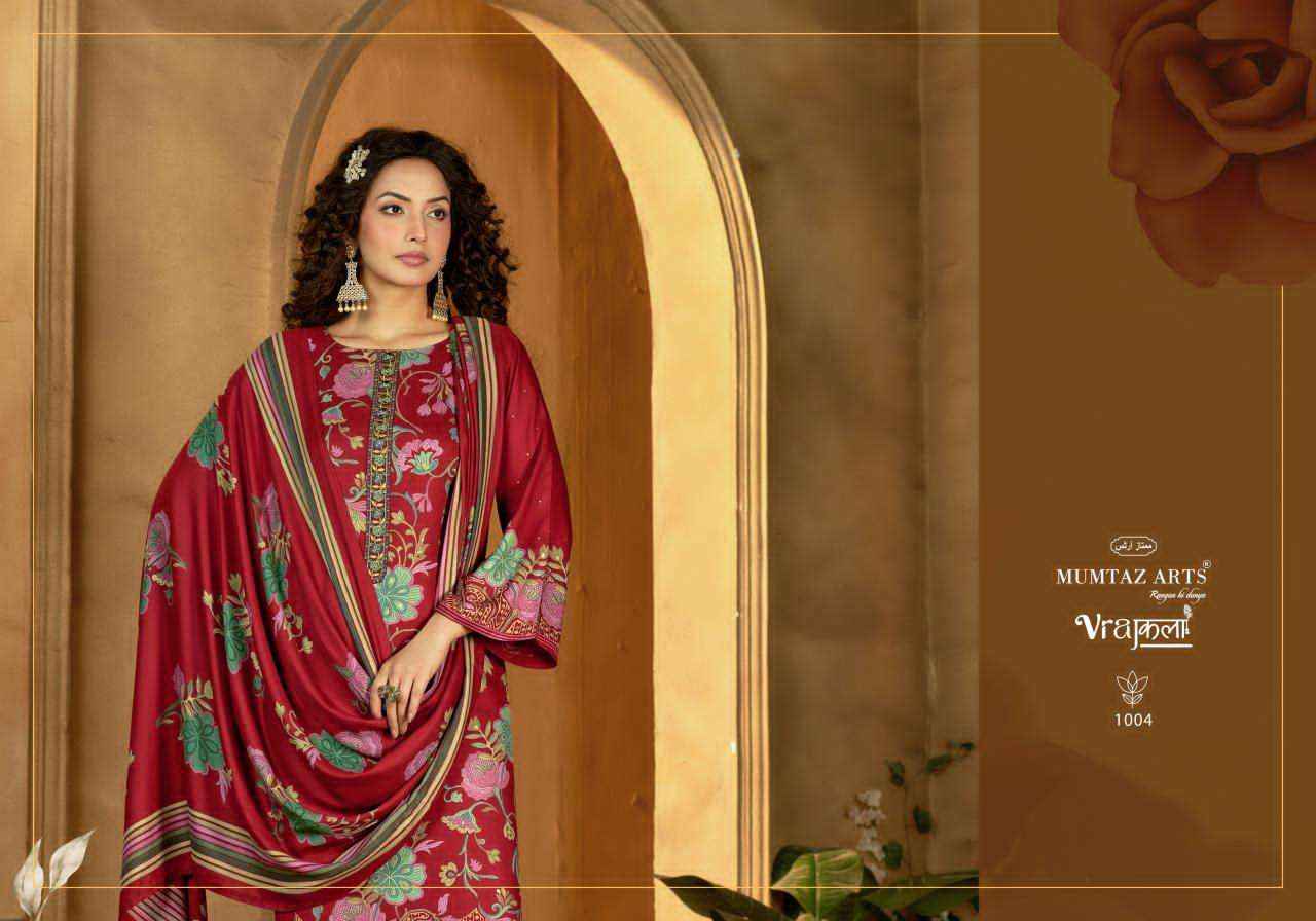Mumtaz Arts Vaari Viscose Pashmina Dress Material (4 pcs Catalogue)