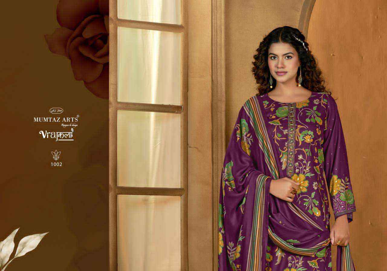Mumtaz Arts Vaari Viscose Pashmina Dress Material (4 pcs Catalogue)