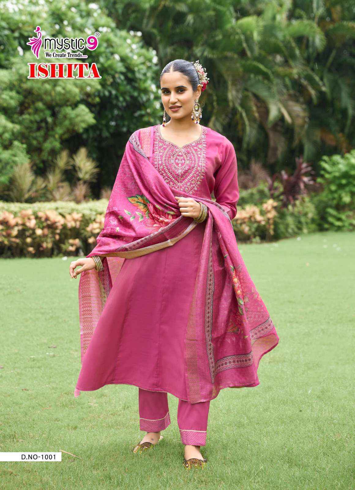 Mystic 9 Ishita Vol-1 Roman SilkReadymade Suit (8 pcs Catalogue)