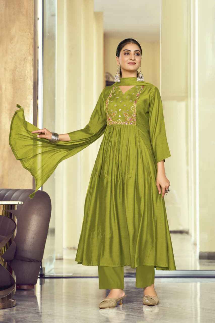 Ossm Gulmohar Premium Mal Chanderi Readymade Suit (6 pcs Catalogue)