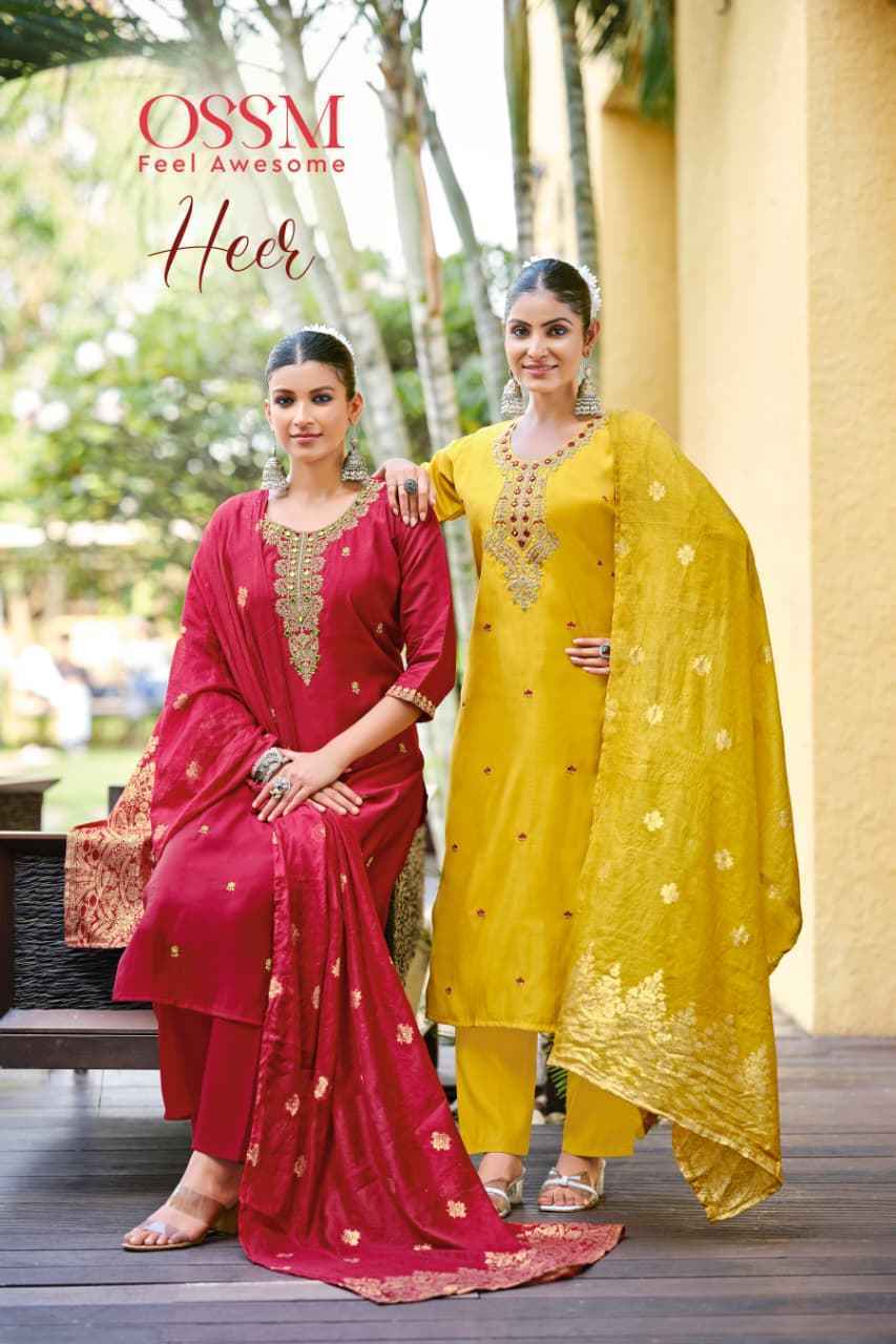 Ossm Heer Roman Silk Readymade Suit (6 pcs Catalogue)