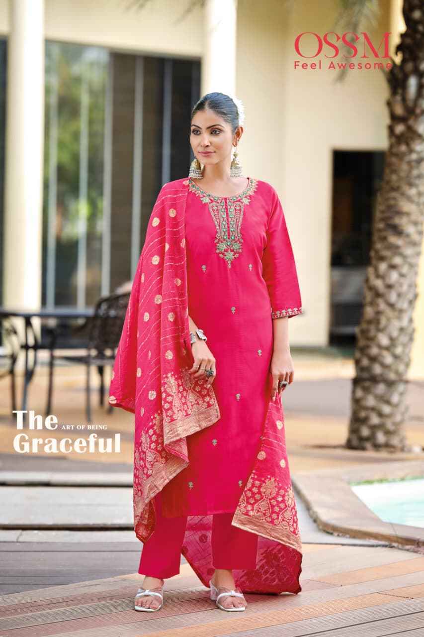 Ossm Heer Roman Silk Readymade Suit (6 pcs Catalogue)