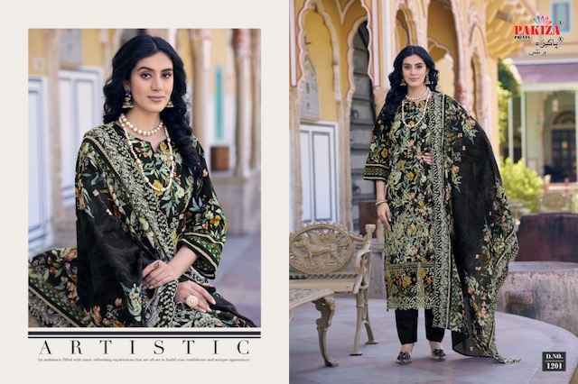 Pakiza Prints Faraz Vol-12 Nx Lawn Cotton Dress Material (10 pcs Catalogue)
