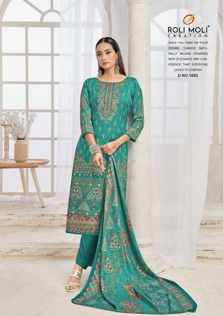 Roli Moli Kiara Pashmina Dress Material (8 pcs Catalogue)