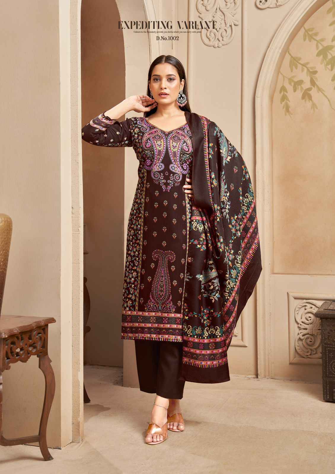 Roli Moli Nimaya Pashmina Dress Material (8 pcs Catalogue)