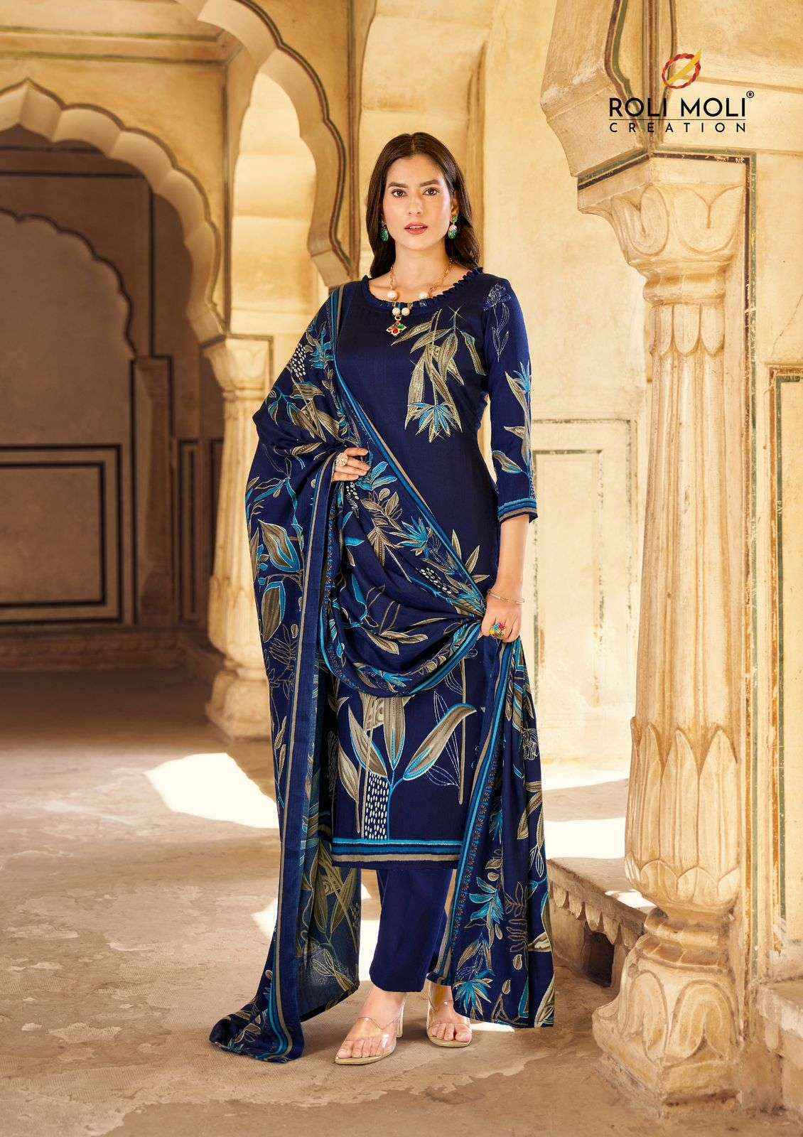 Roli Moli Noora Pashmina Dress Material (8 pcs Catalogue)