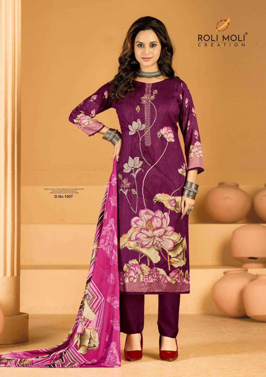 Roli Moli Yalina Pashmina Dress Material 8 pcs Catalogue