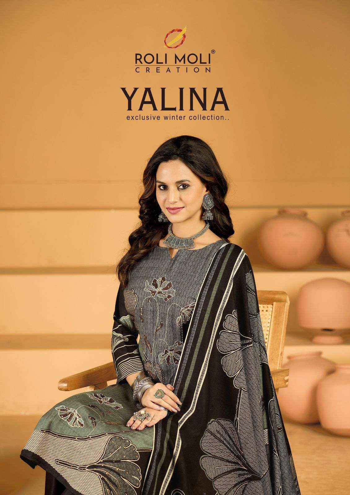 Roli Moli Yalina Pashmina Dress Material 8 pcs Catalogue