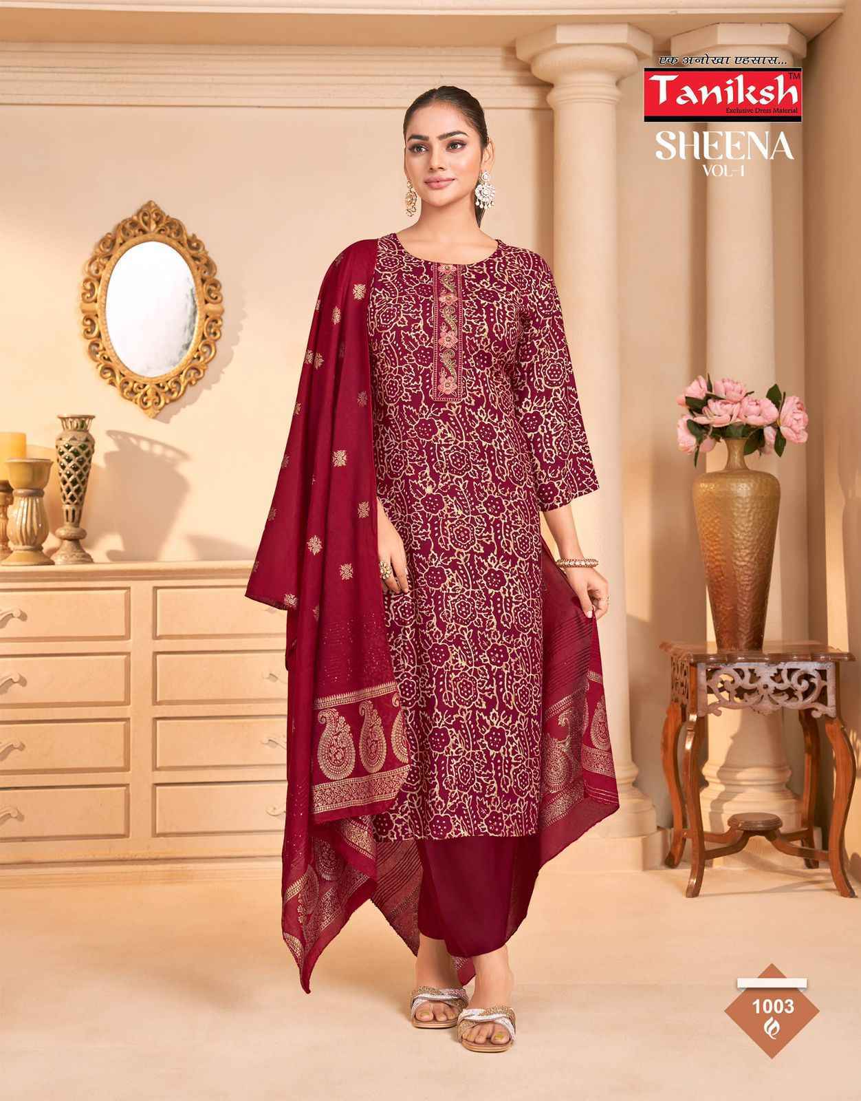 Taniksh Sheena Vol-1 Rayon Readymade Suit (8 pcs Catalogue)