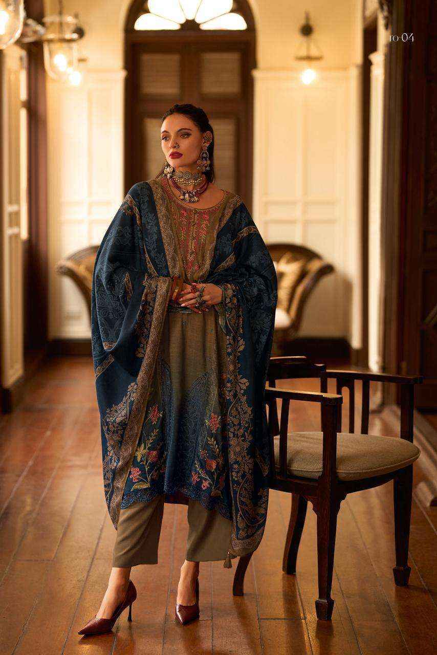 Varsha Pescombre Viscouse Pashmina Dress Material 4 pcs Catalogue