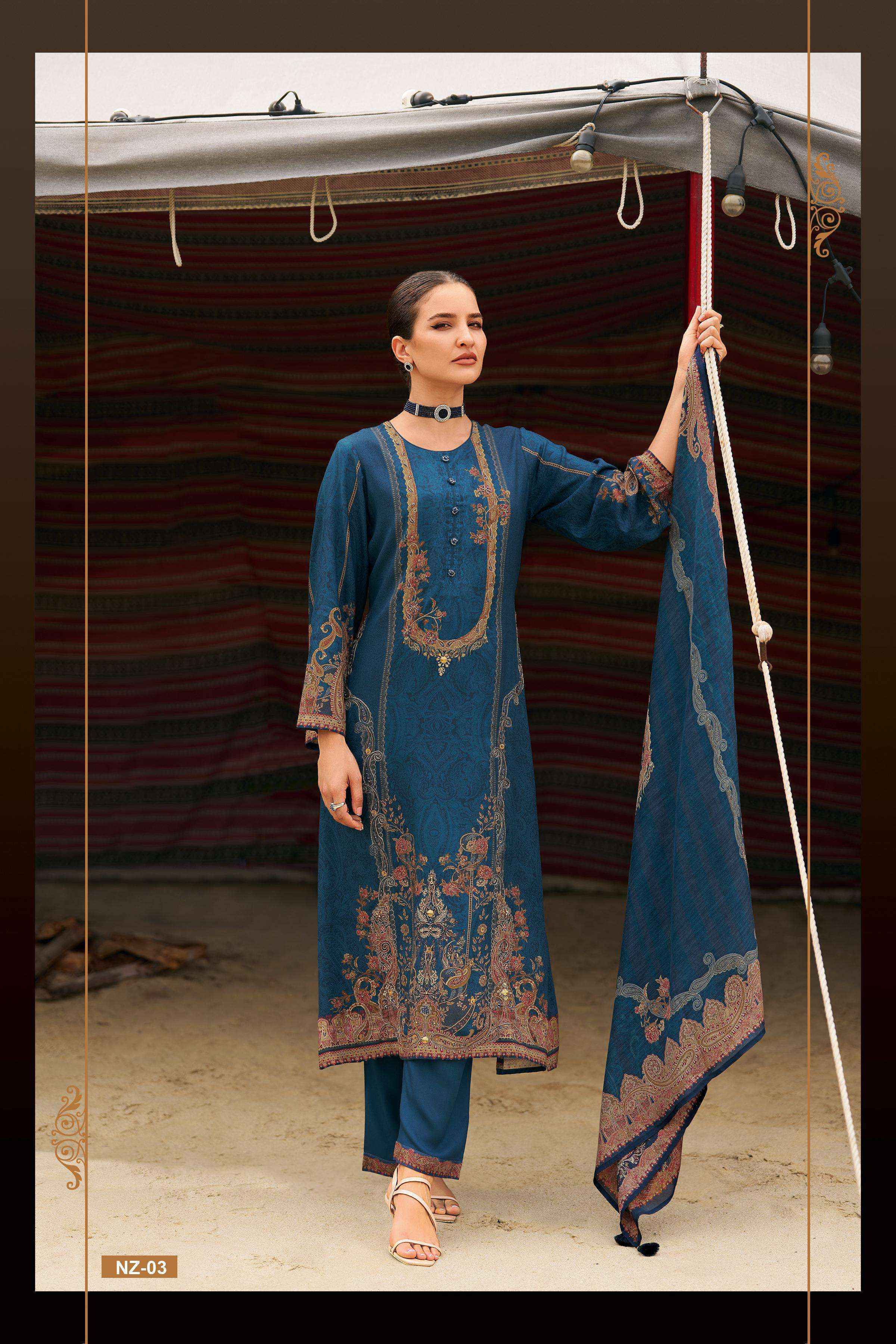 Varshaa Naaz Viscouse Pashmina Dress Material 4 pcs Catalogue