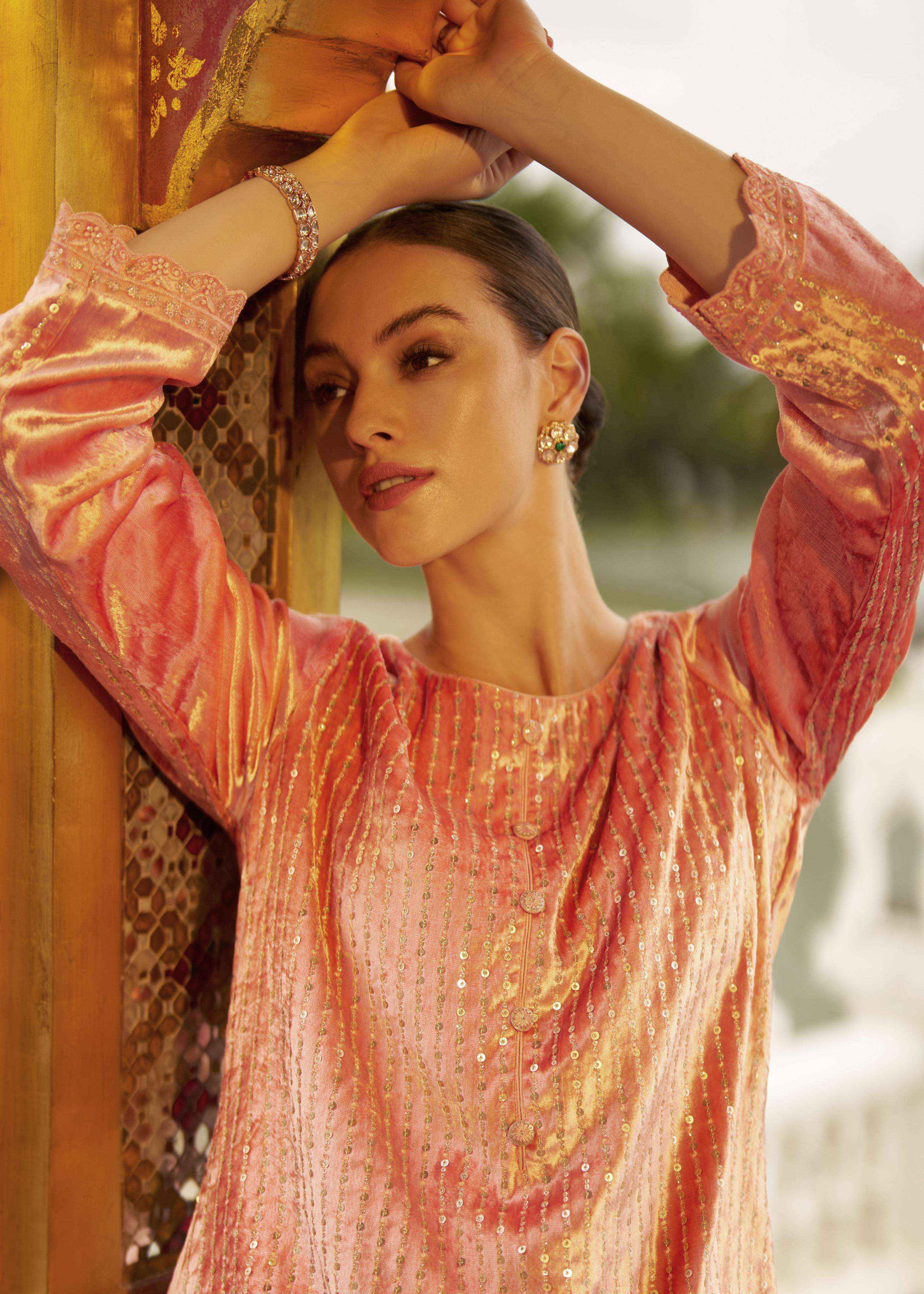 Varshaa Sapphire Velvet Dress Material 4 pcs Catalogue