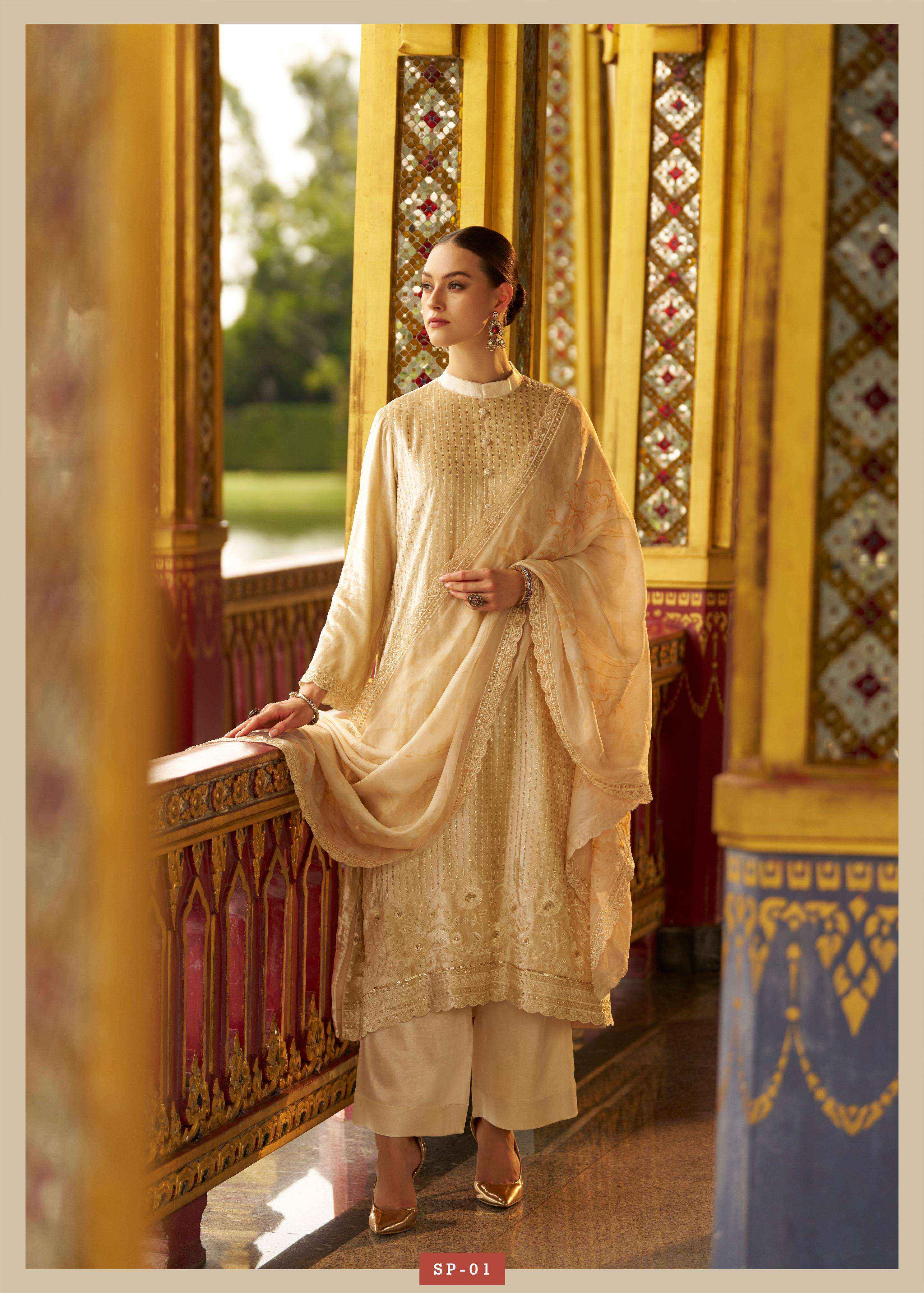 Varshaa Sapphire Velvet Dress Material 4 pcs Catalogue