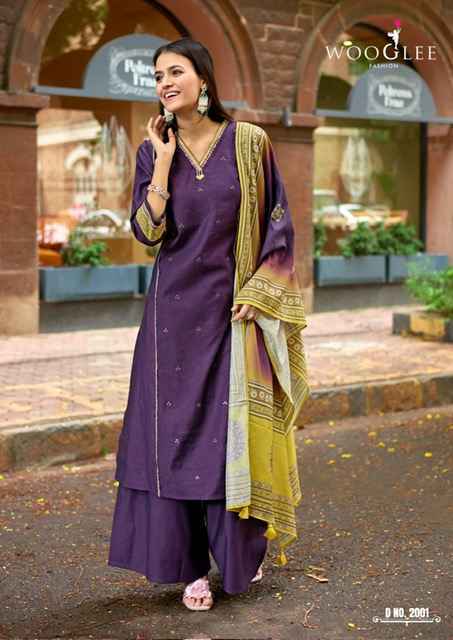 Wooglee Chitrangna Barline Viscose Readymade Suit (6 pcs Catalogue)