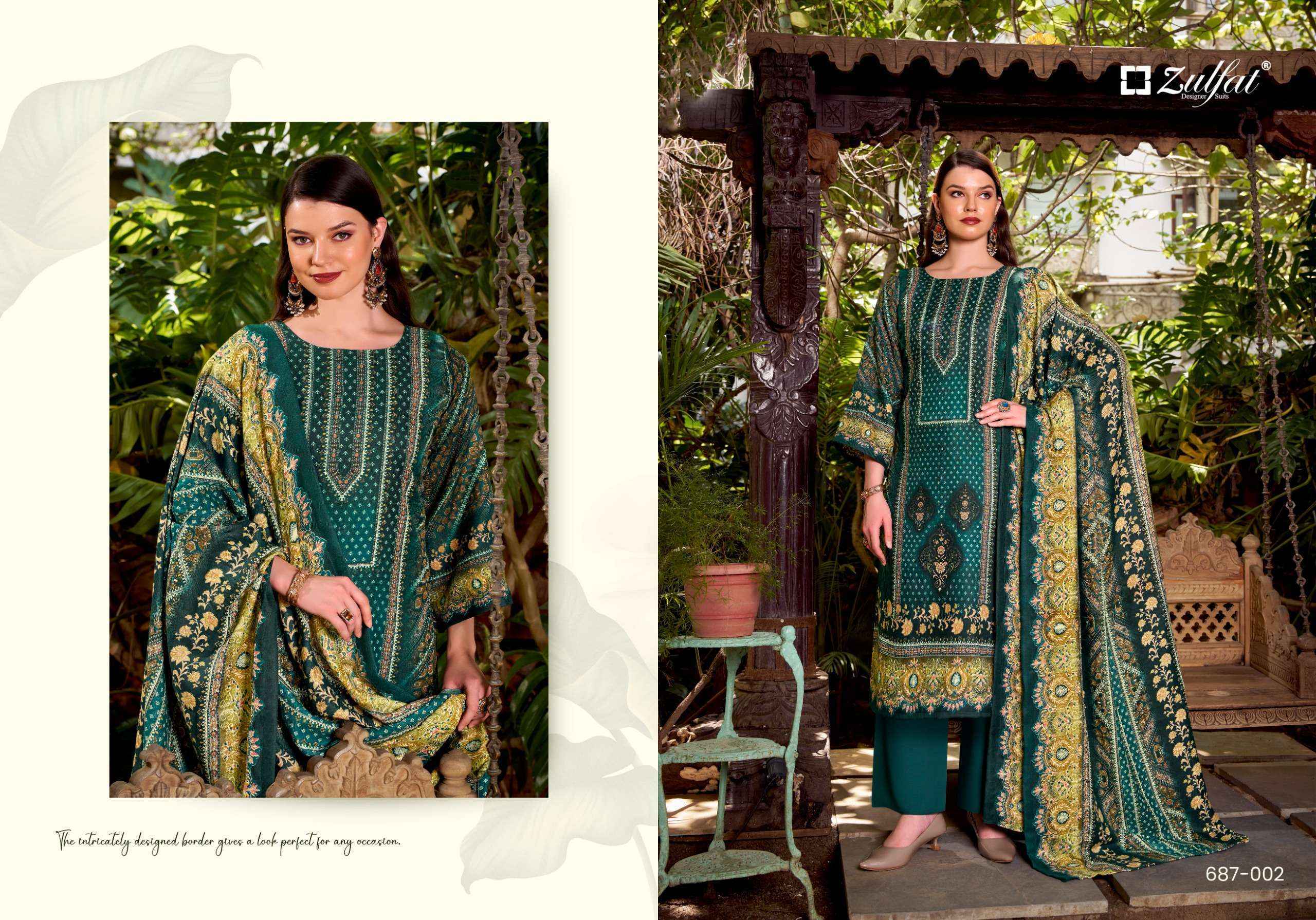 Zulfat Begum Pashmina Dress Material 6 pcs Catalogue