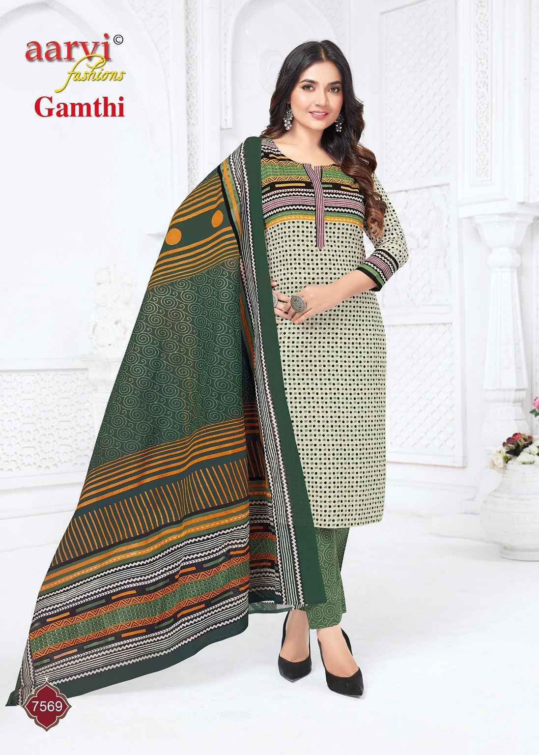 Aarvi Fashion Gamthi Vol-12 Radymade Cotton Dress (10 pcs Catalogue)