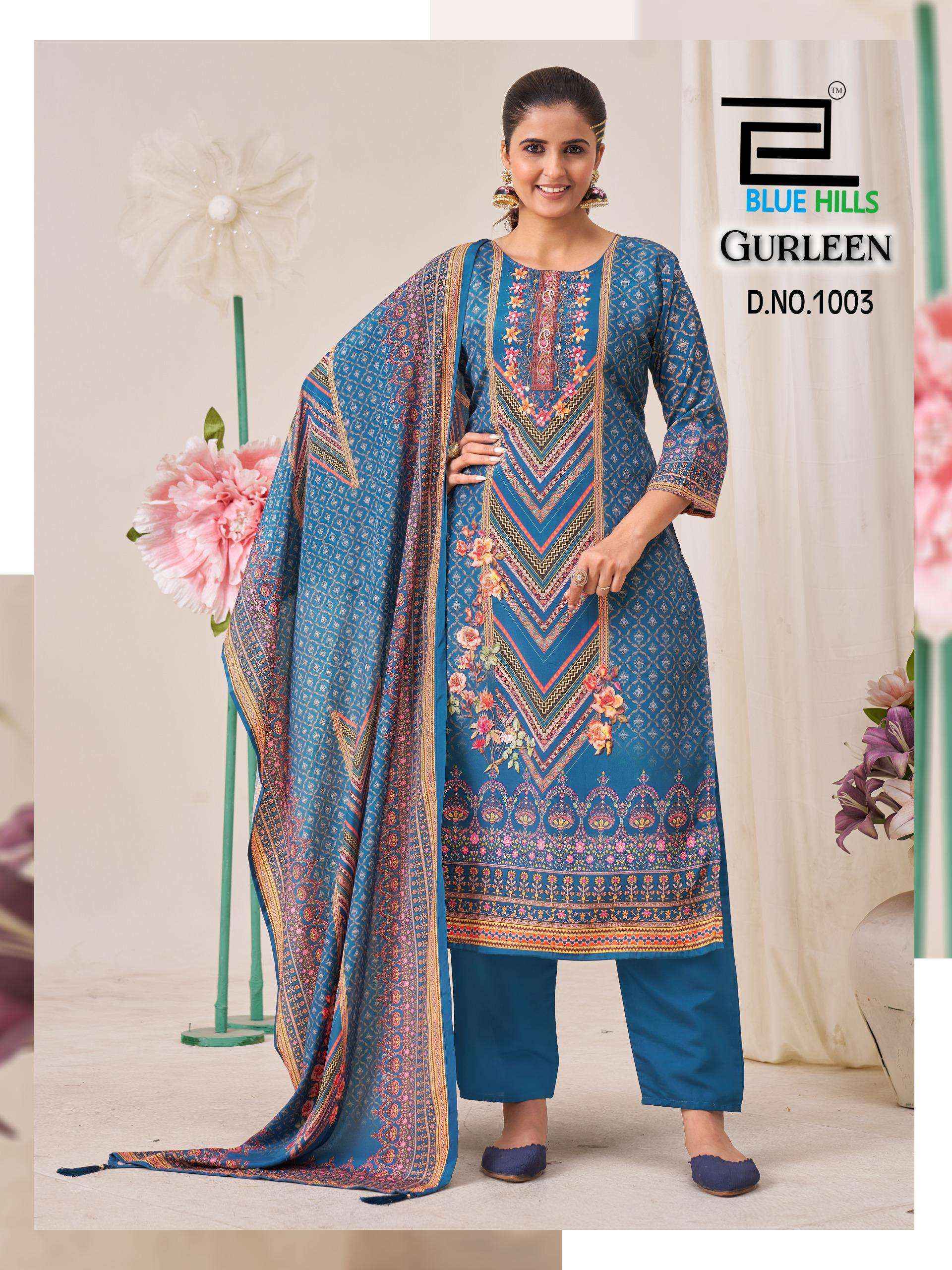 Blue Hills Gulreen Muslin Kurti Combo 4 pcs Catalogue