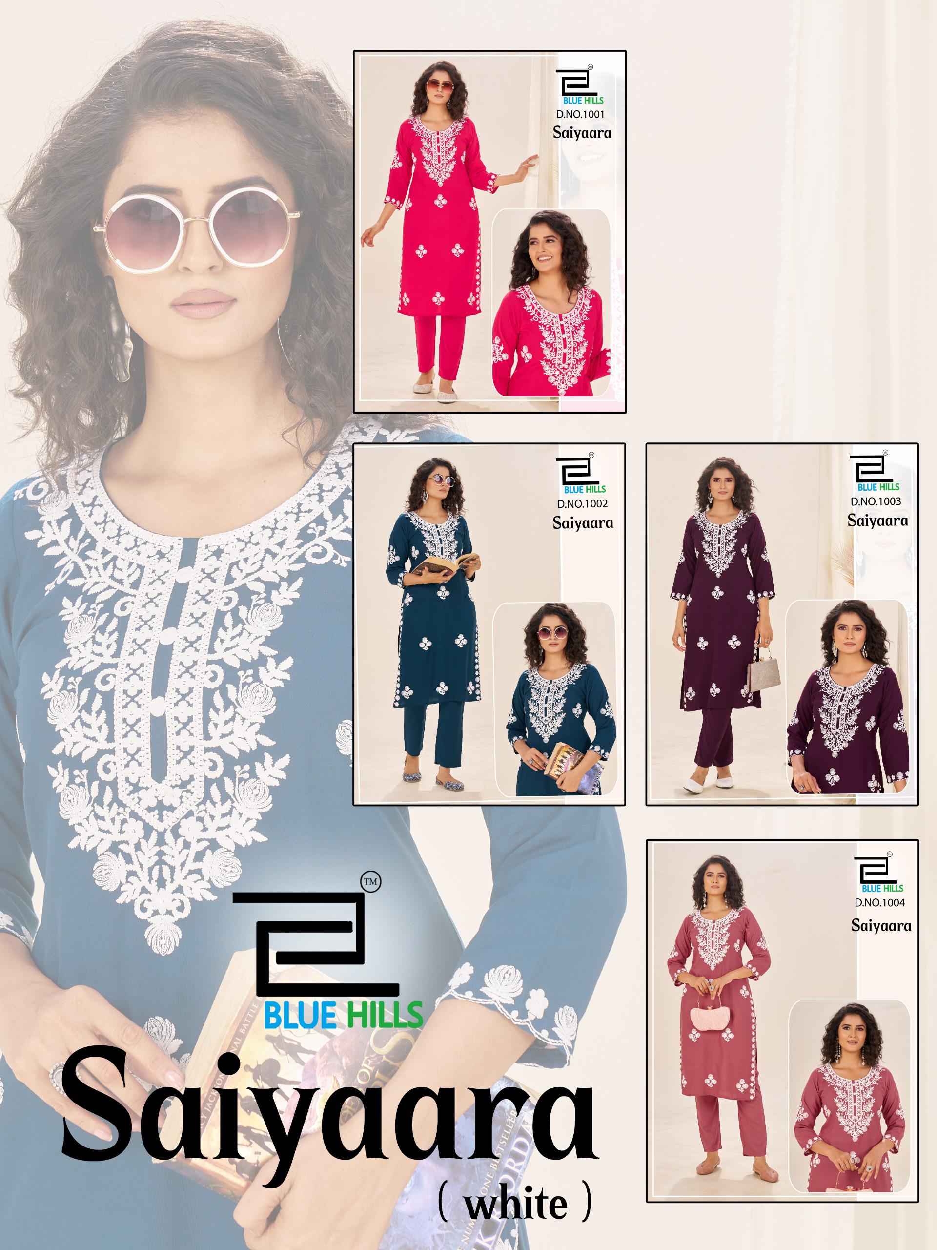 Blue Hills Saiyaara Rayon Readymade Kurti With Pant (4 pcs Catalogue)