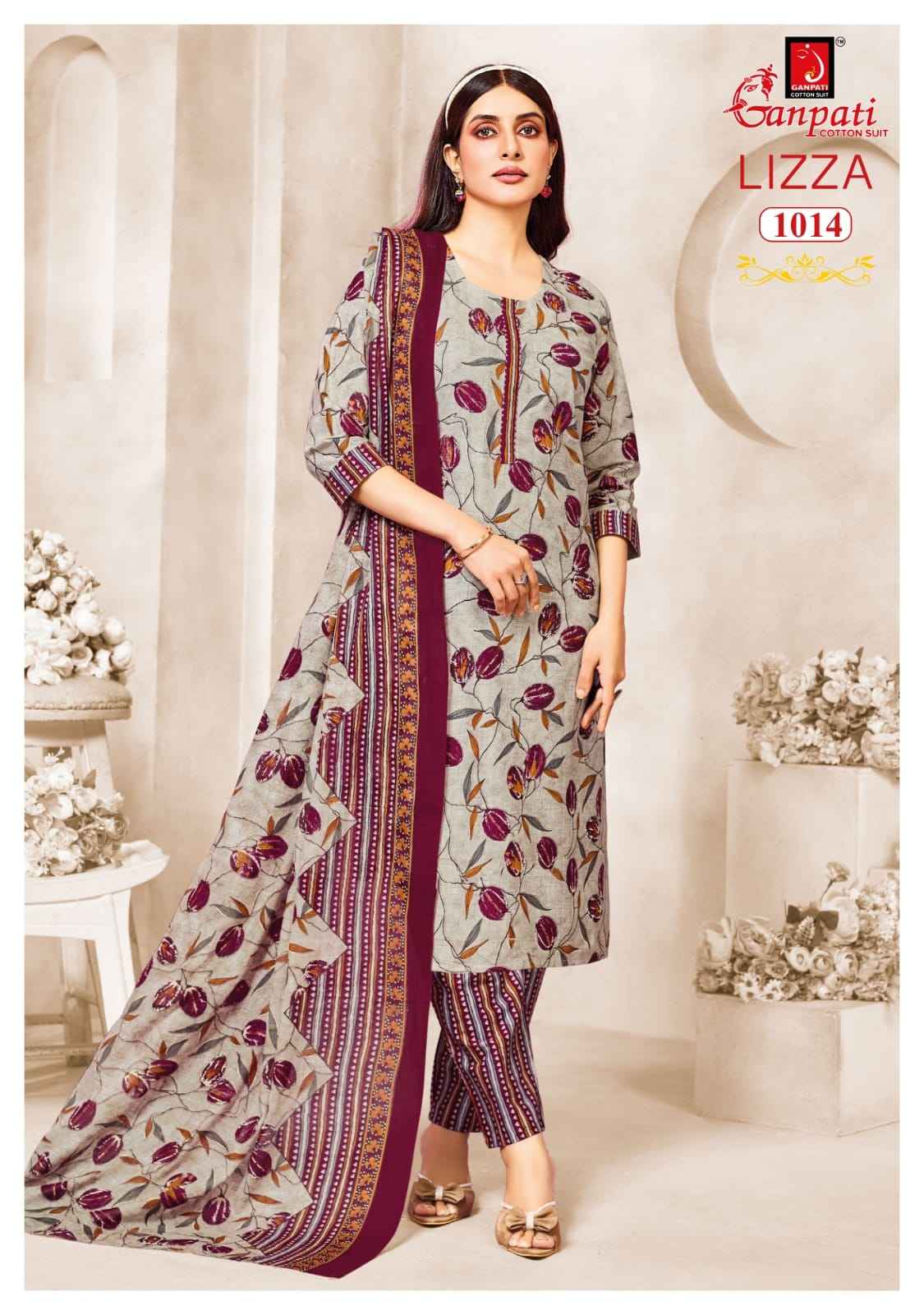 Ganpati Lizza vol 1 pure Cotton Readymade suits (15 pcs catalogue )