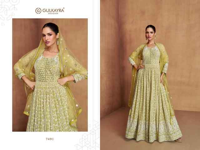 Gulkayra Designer Royal Georgette Readymade Gown (2 Pc Catalouge)