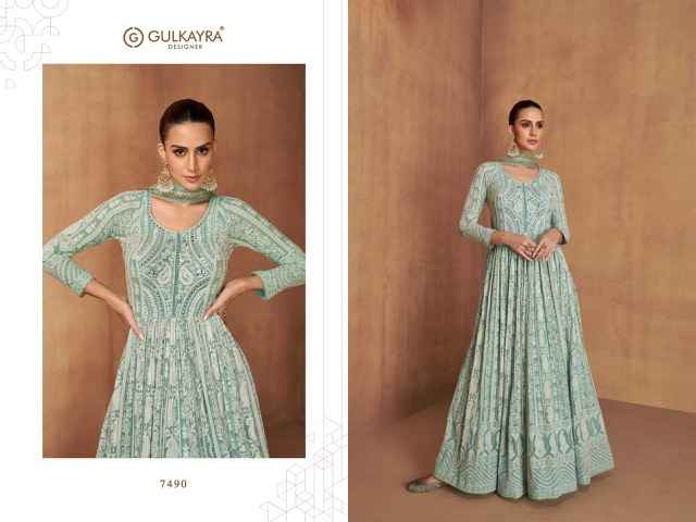 Gulkayra Designer Royal Georgette Readymade Gown (2 Pc Catalouge)