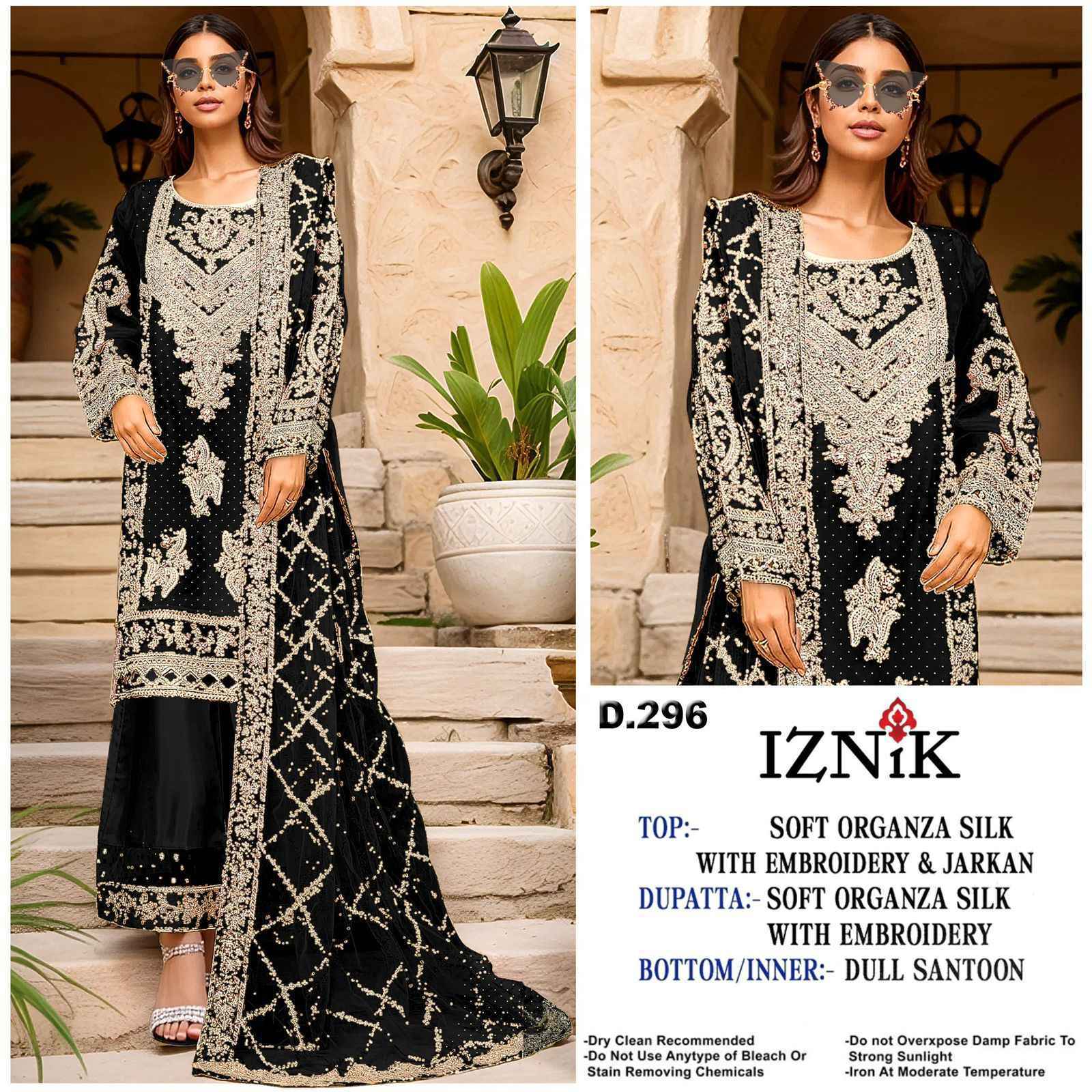 Iznik Fab D No A 296 Organza Dress Material 2 pcs Catalogue