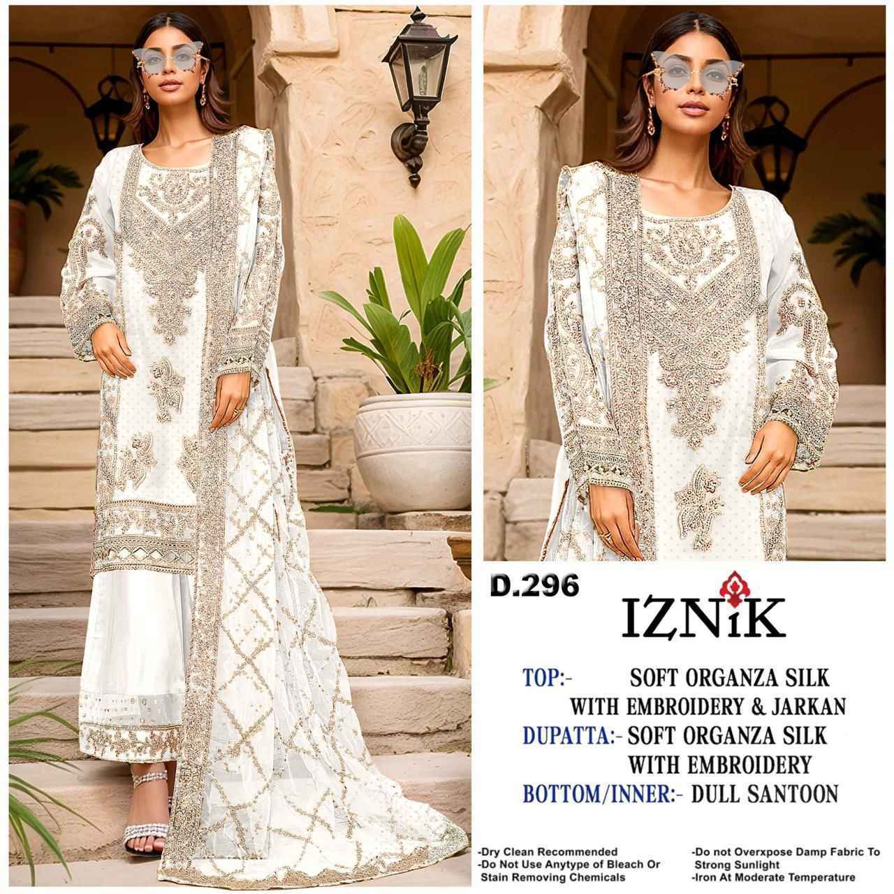 Iznik Fab D No A 296 Organza Dress Material 2 pcs Catalogue