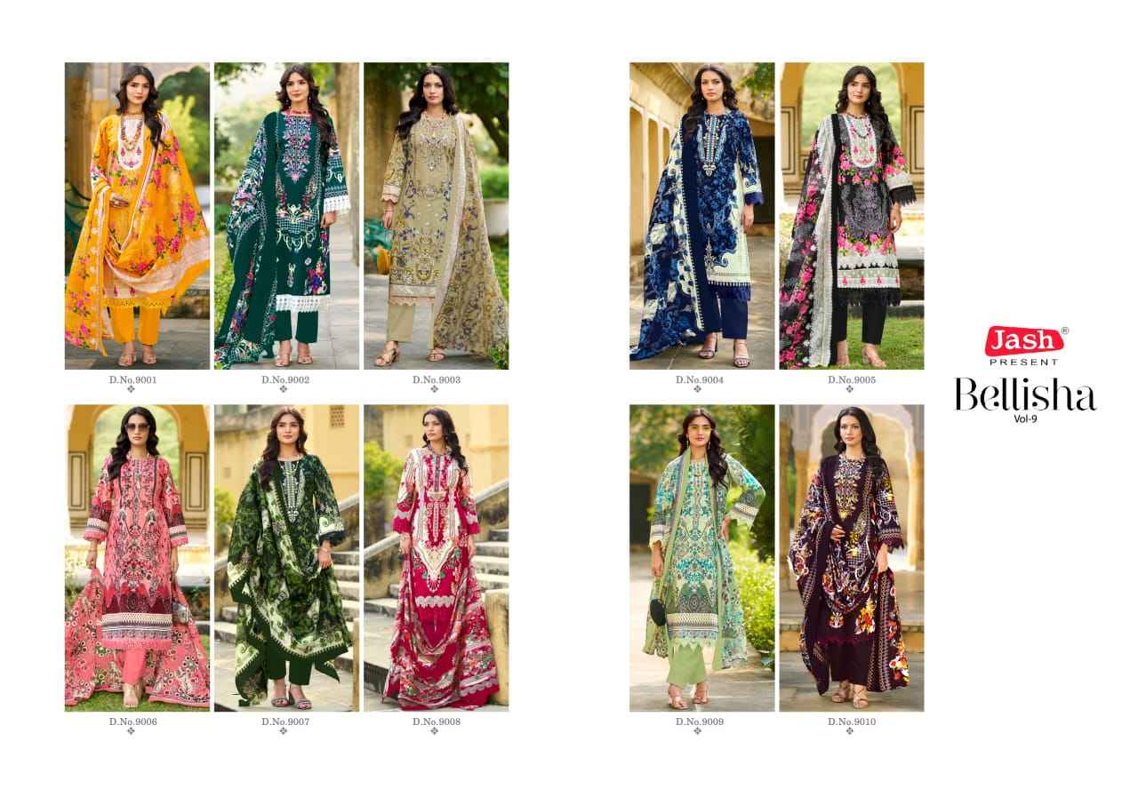 Jash Bellisha Vol-9 Cotton Dress Material (10 pcs Catalogue)