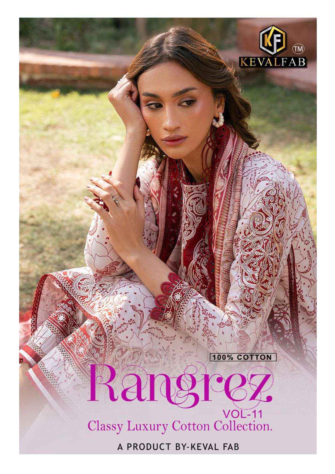 Keval Fab Rangrez Vol 11 Cotton Dress Material 6 pcs Catalogue