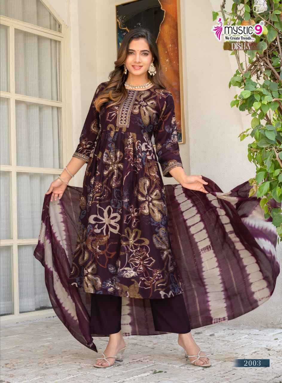 Mystic 9 Disha Vertican Foil Readymade Suit (8 pcs Catalogue)