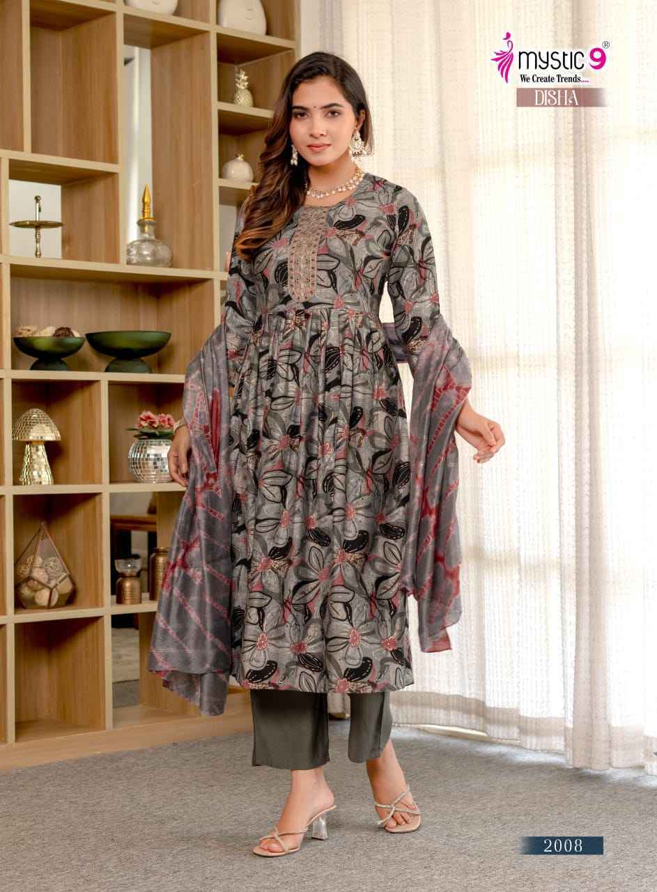 Mystic 9 Disha Vertican Foil Readymade Suit (8 pcs Catalogue)