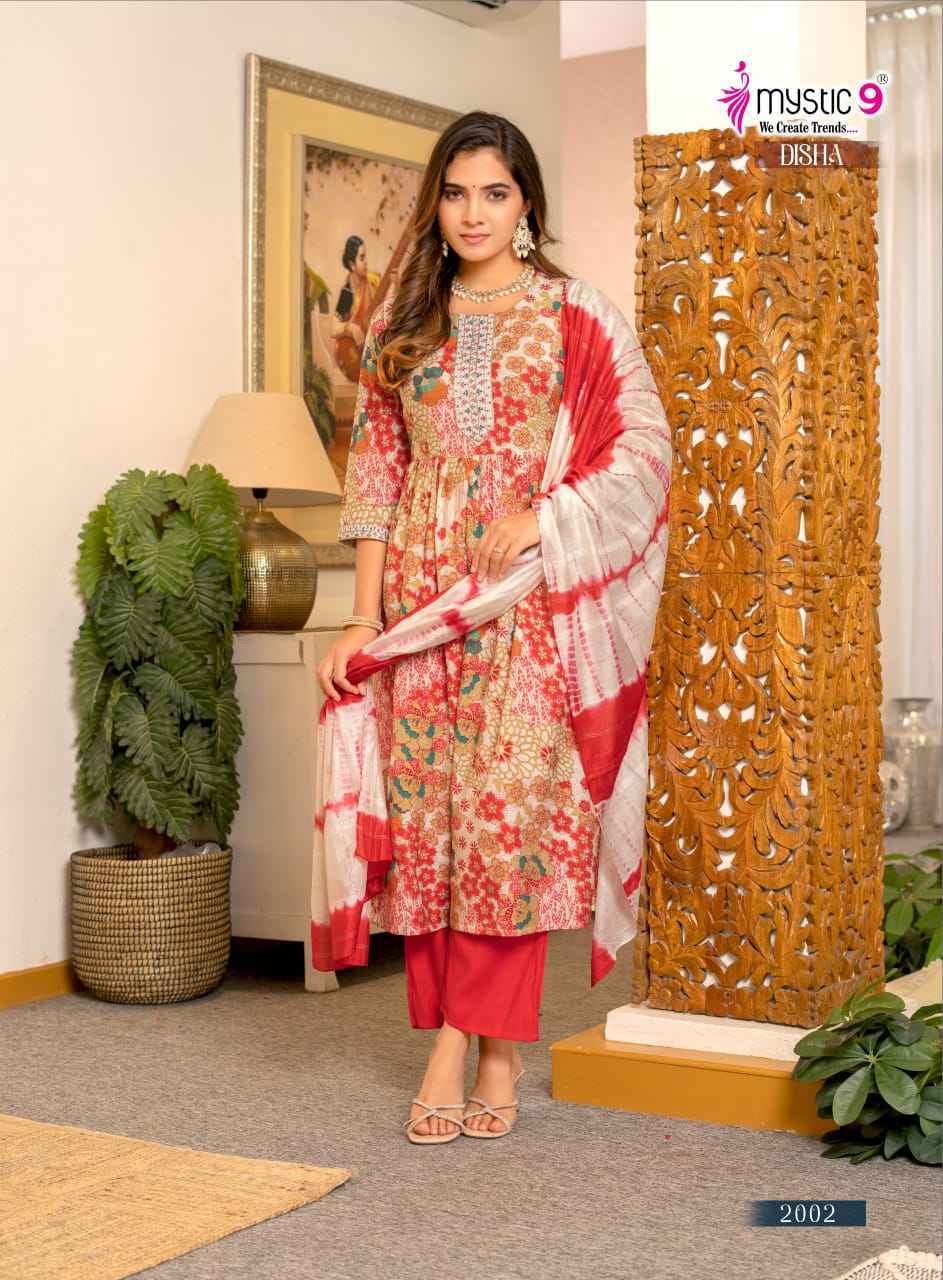 Mystic 9 Disha Vertican Foil Readymade Suit (8 pcs Catalogue)