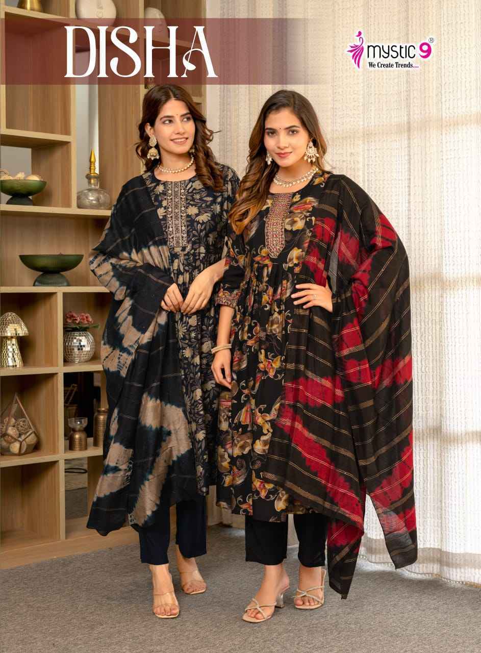 Mystic 9 Disha Vertican Foil Readymade Suit (8 pcs Catalogue)