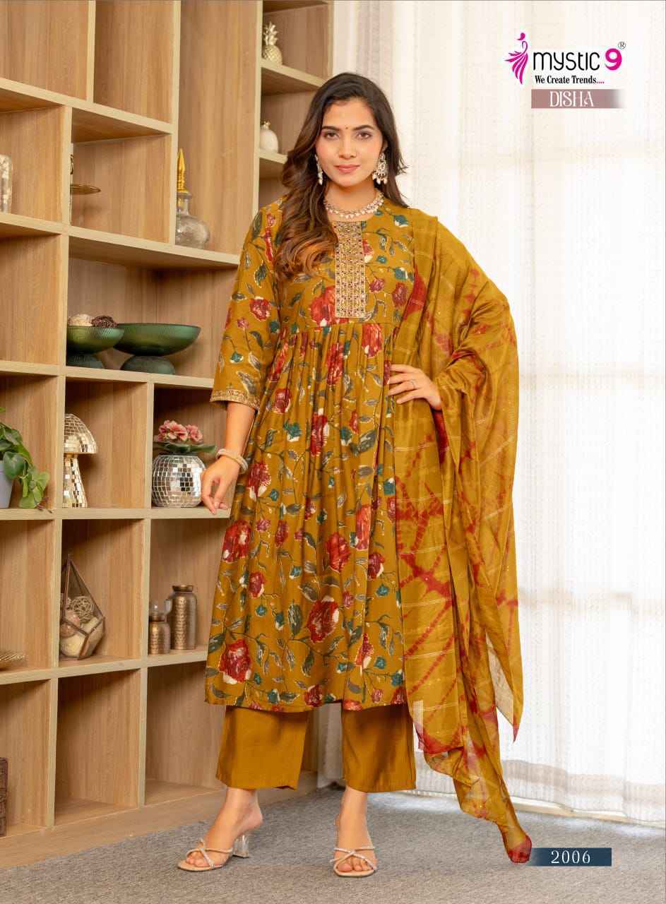 Mystic 9 Disha Vertican Foil Readymade Suit (8 pcs Catalogue)