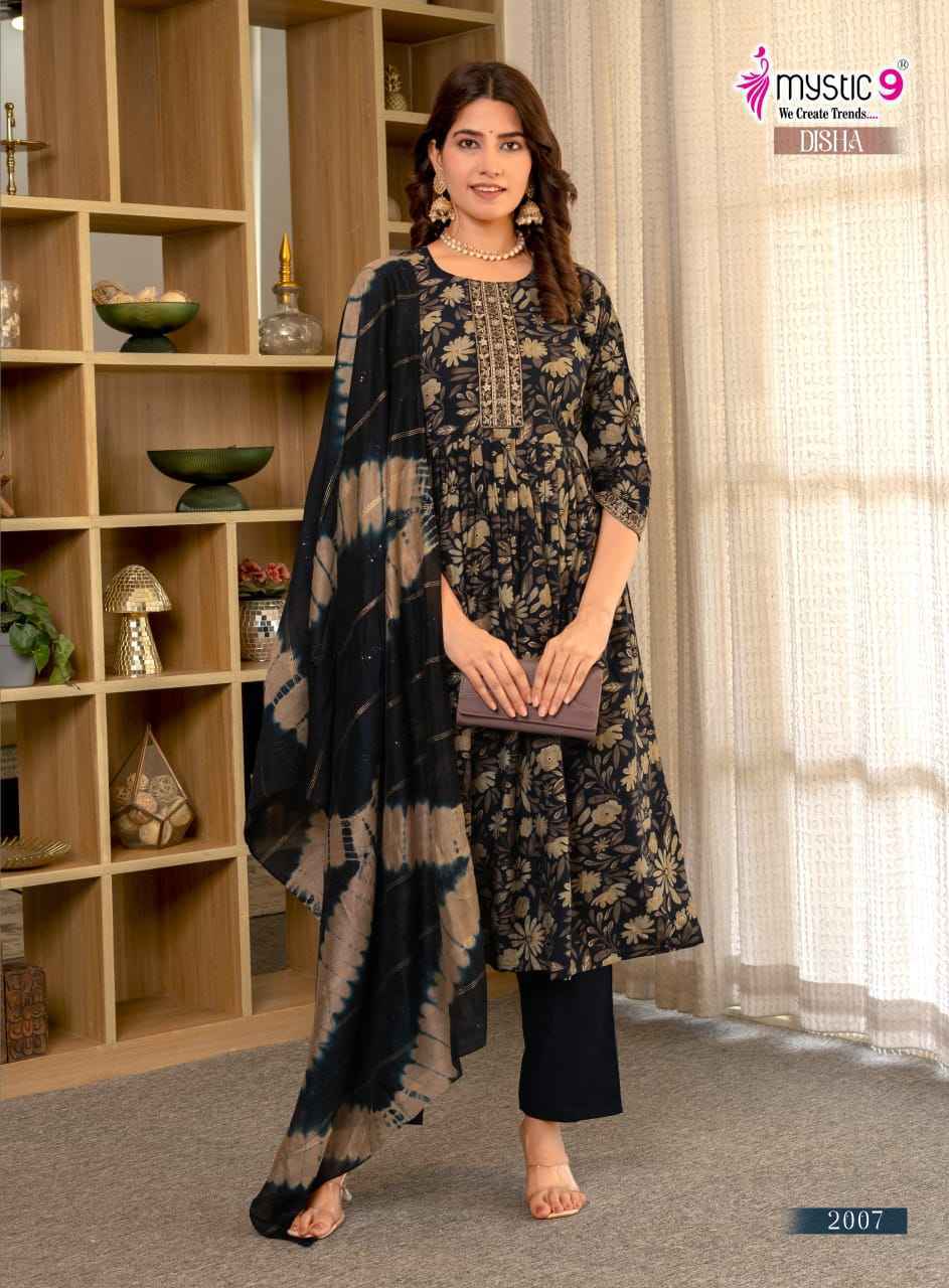 Mystic 9 Disha Vertican Foil Readymade Suit (8 pcs Catalogue)