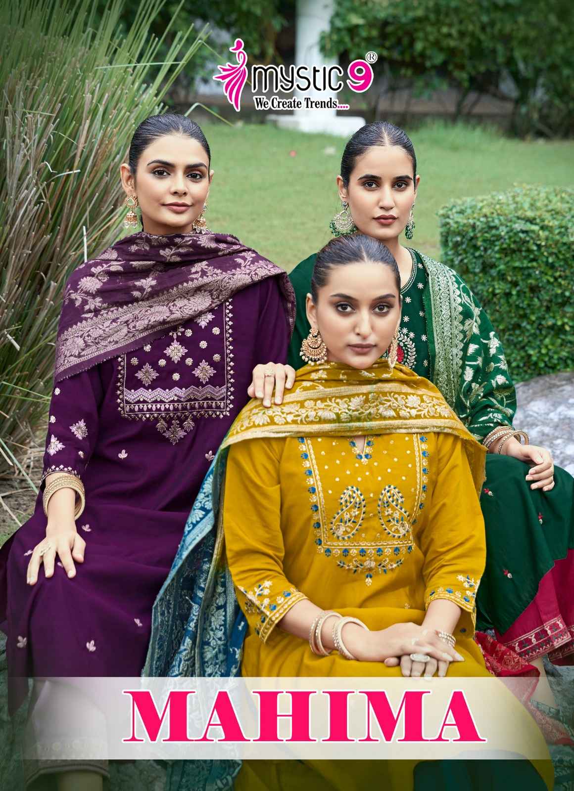 Mystic 9 Mahima Vol-1 Roman Silk Readymade Suit (8 pcs Catalogue)