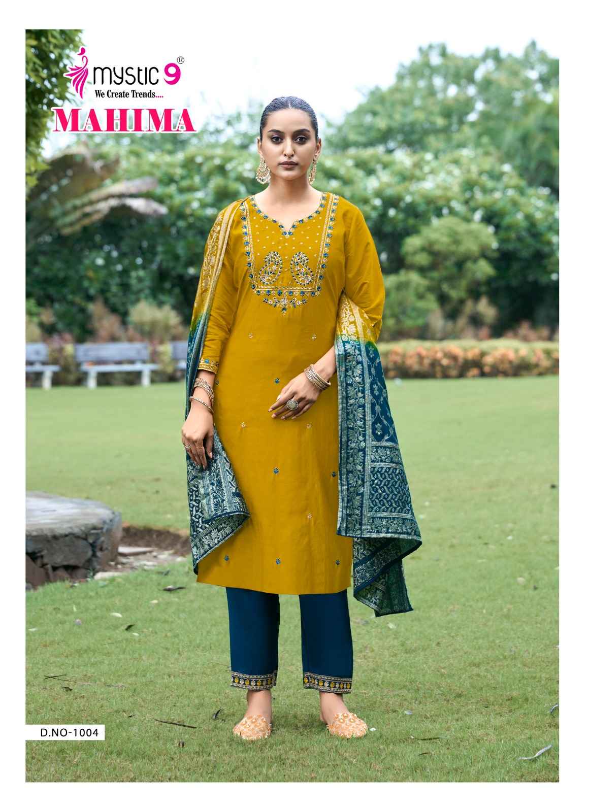 Mystic 9 Mahima Vol-1 Roman Silk Readymade Suit (8 pcs Catalogue)