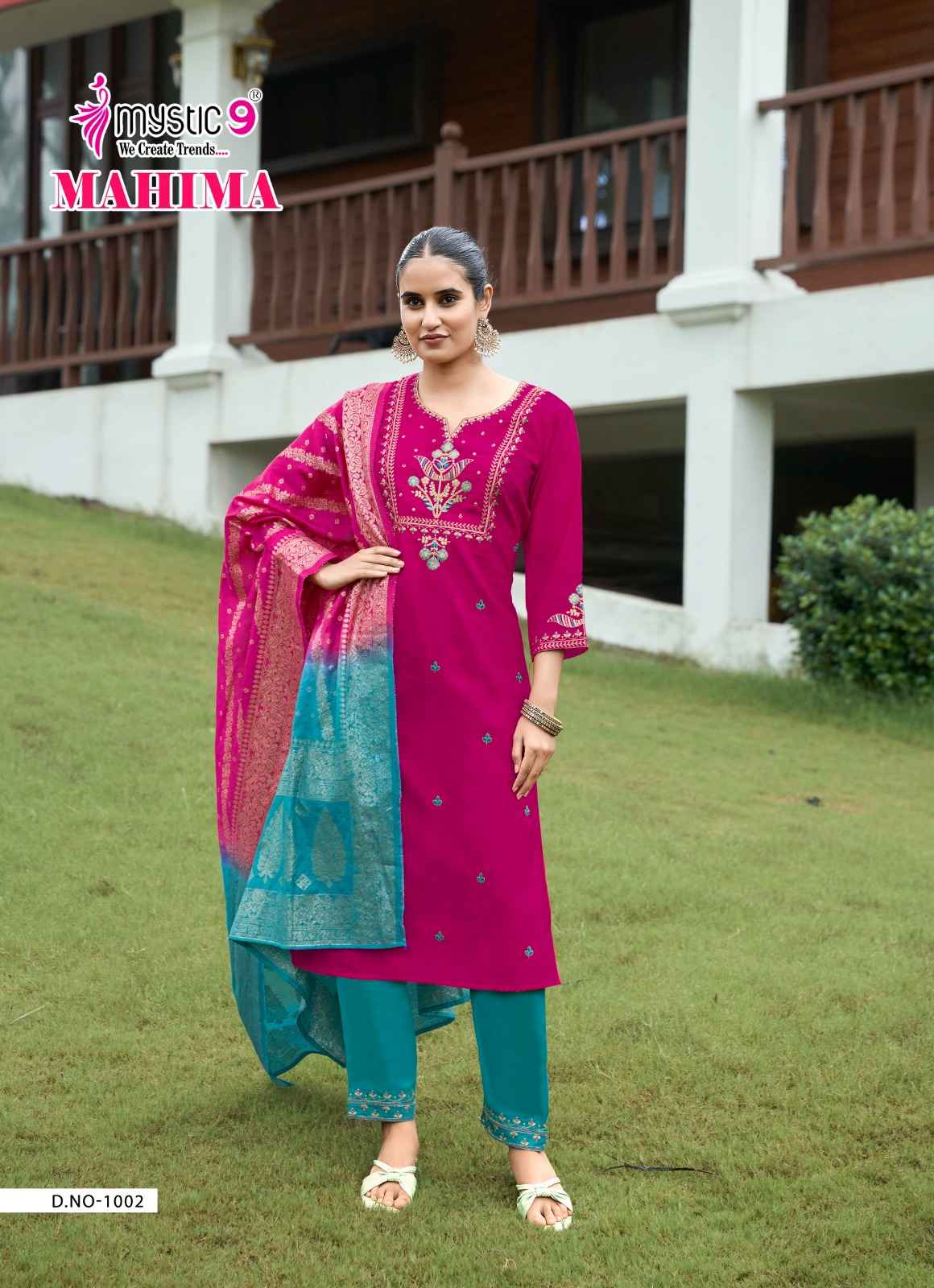 Mystic 9 Mahima Vol-1 Roman Silk Readymade Suit (8 pcs Catalogue)