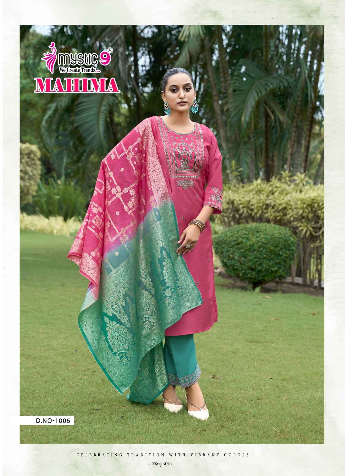 Mystic 9 Mahima Vol-1 Roman Silk Readymade Suit (8 pcs Catalogue)
