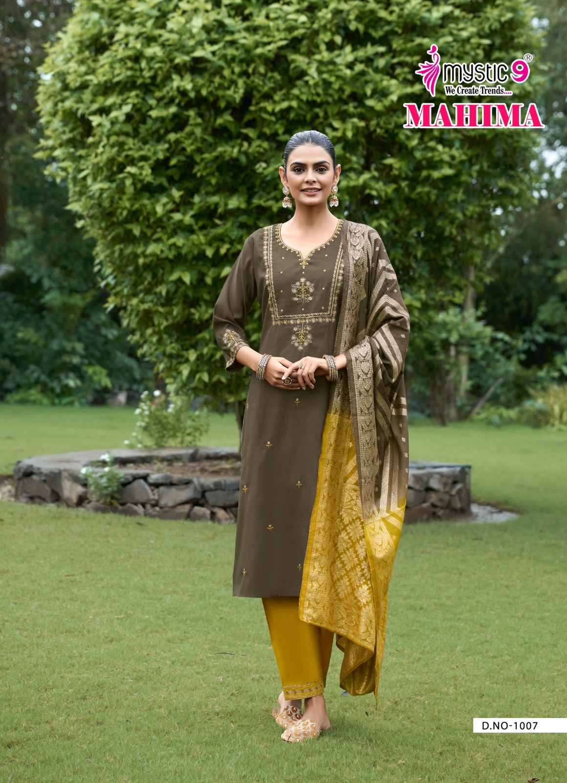 Mystic 9 Mahima Vol-1 Roman Silk Readymade Suit (8 pcs Catalogue)