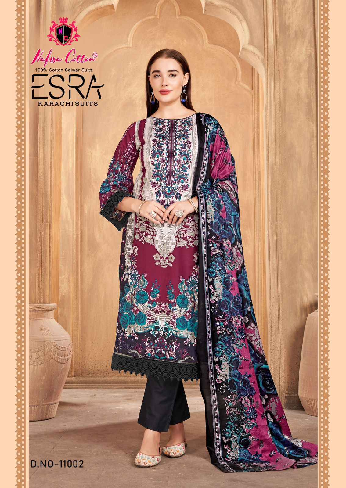 Nafisa Cotton Esra Karachi Vol-11 Cotton Dress Material (6 Pc Catalog)