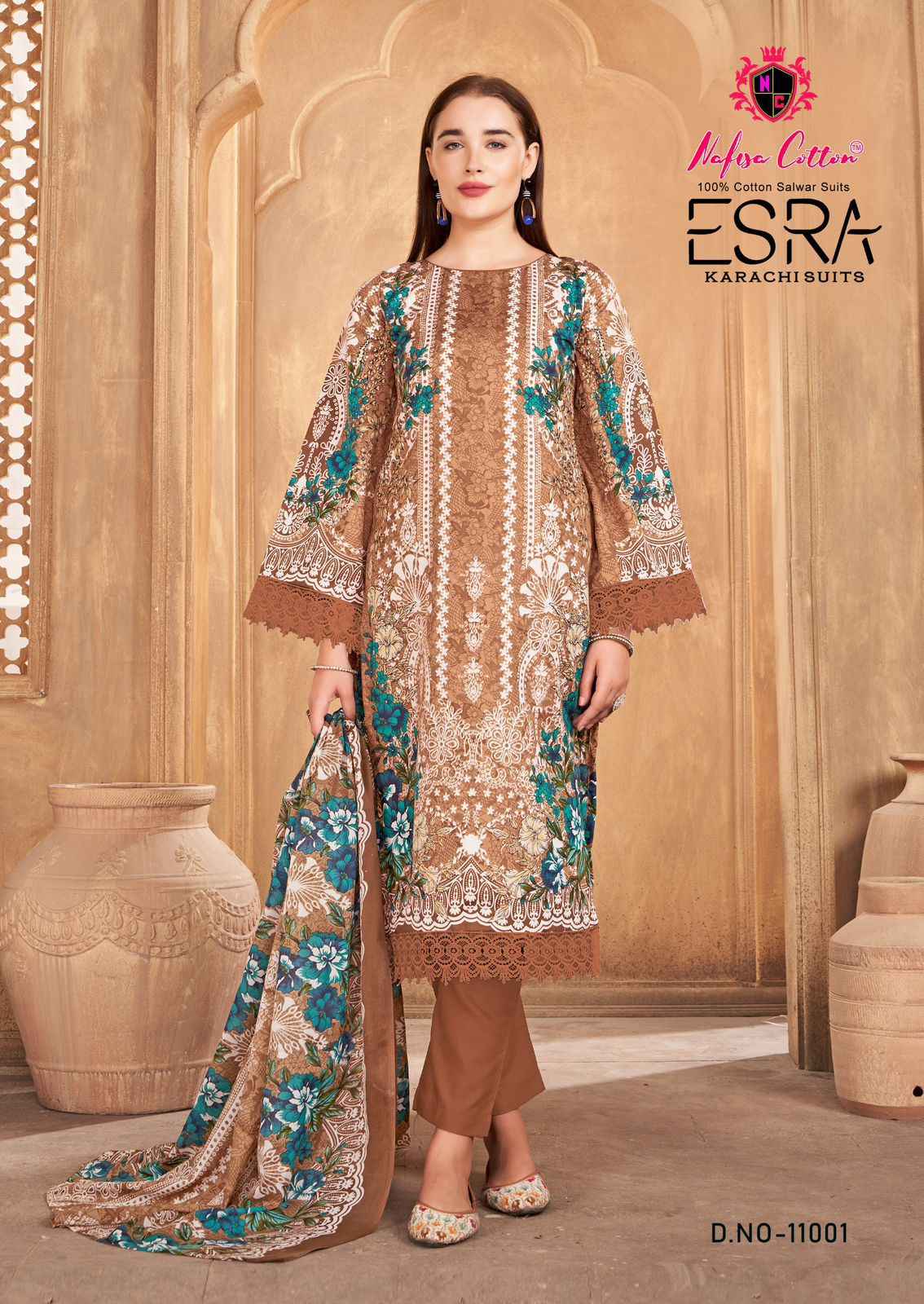 Nafisa Cotton Esra Karachi Vol-11 Cotton Dress Material (6 Pc Catalog)