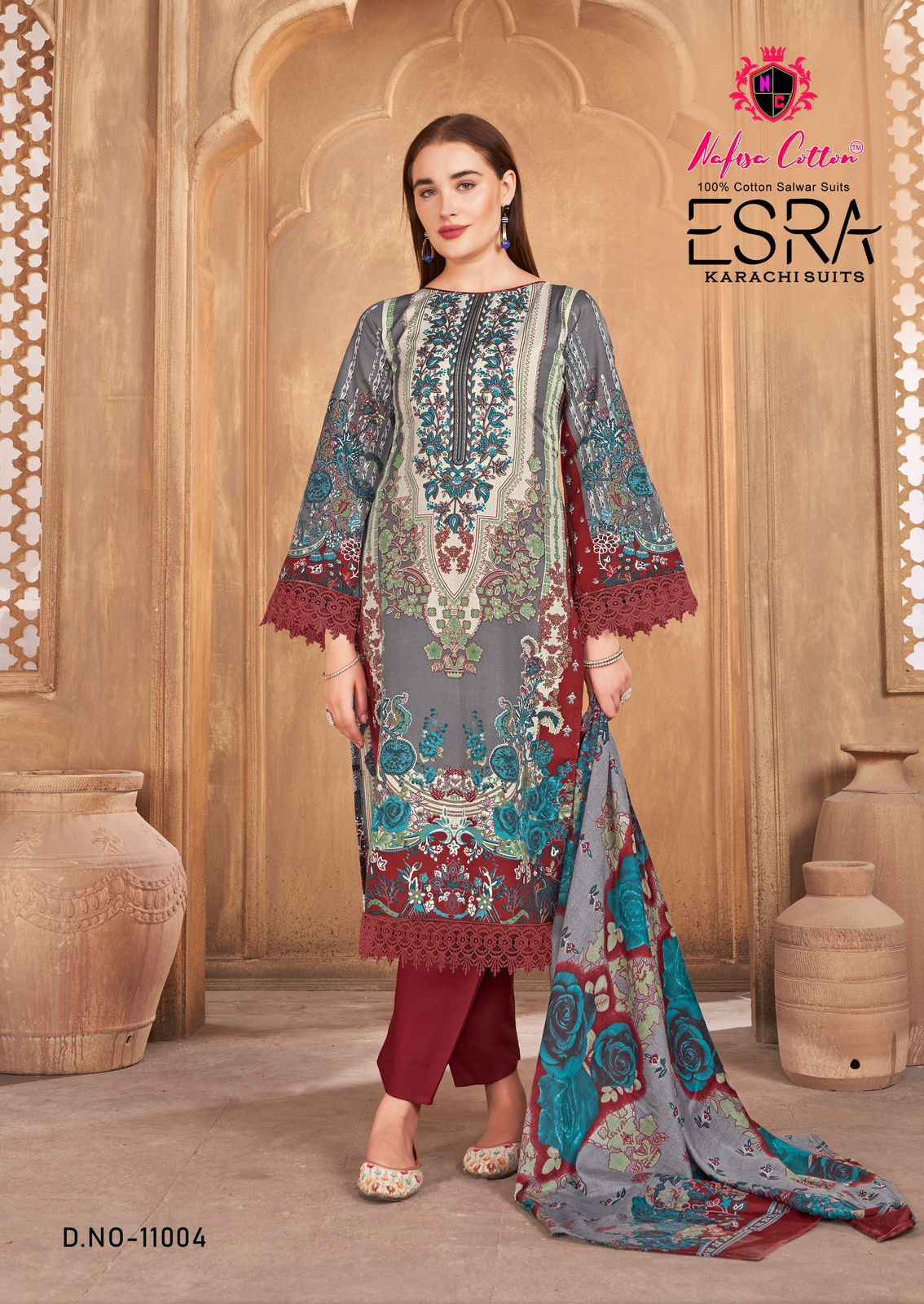 Nafisa Cotton Esra Karachi Vol-11 Cotton Dress Material (6 Pc Catalog)