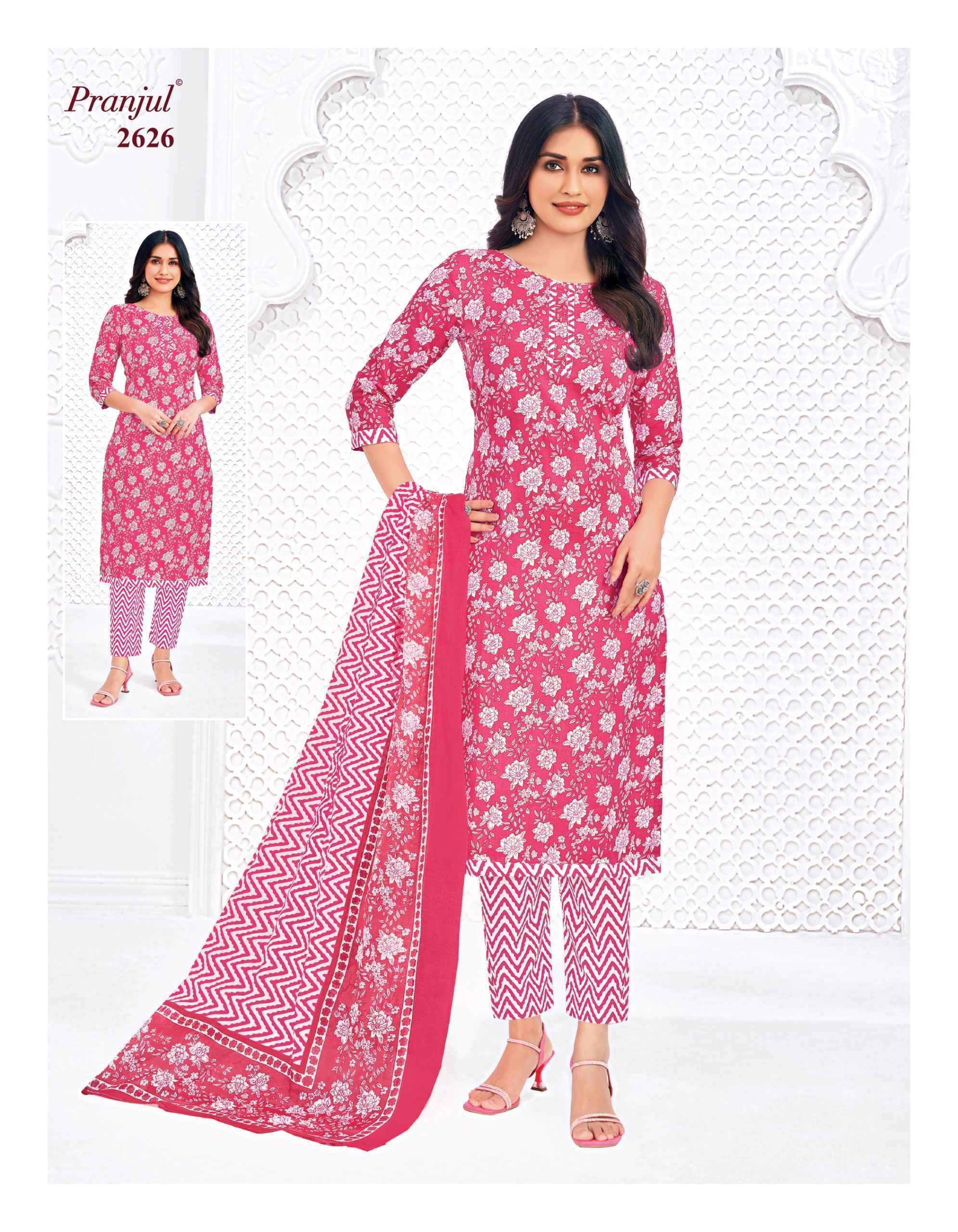 Pranjul Priyanka Vol-26 Cotton Dress Material (36 pcs Catalogue)