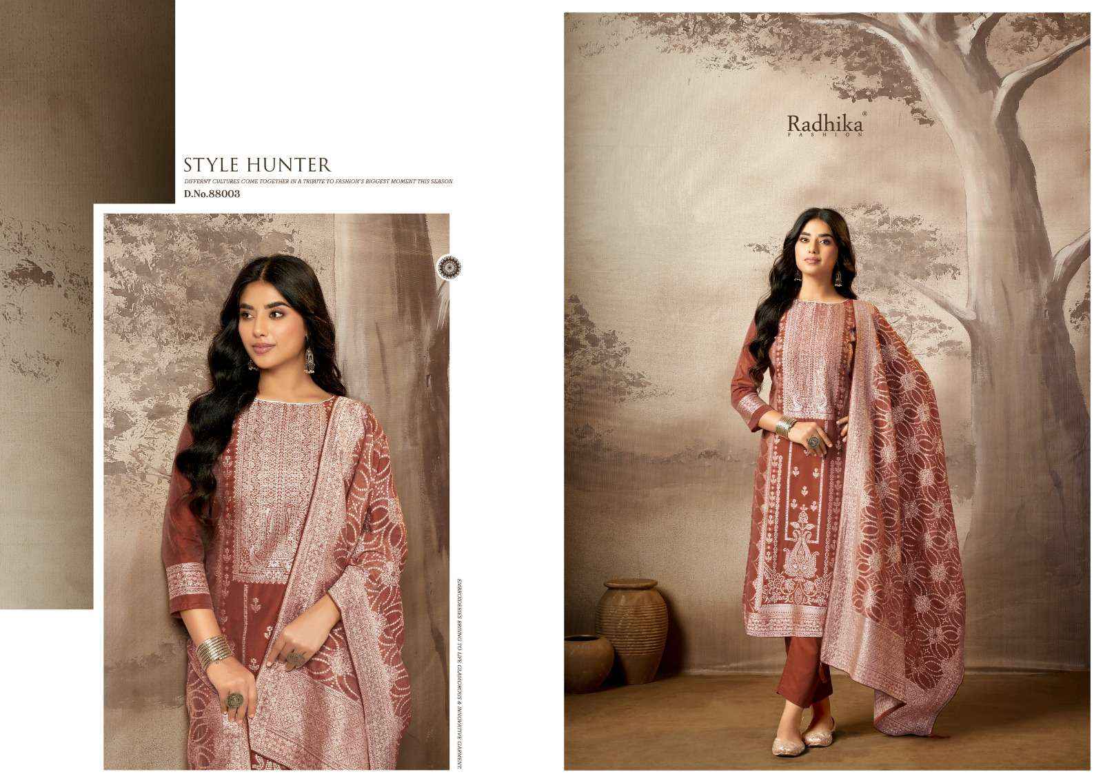 Radhika Fashion Azara Banarashi Adah Vol-8 Cotton Jacquard Dress Material (6 pcs Catalogue)